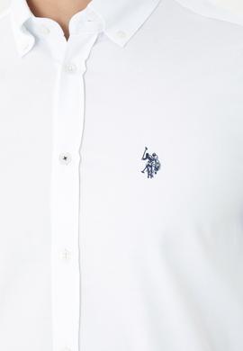 Erkek Beyaz Uzun Kollu Basic Gömlek - 50271278015