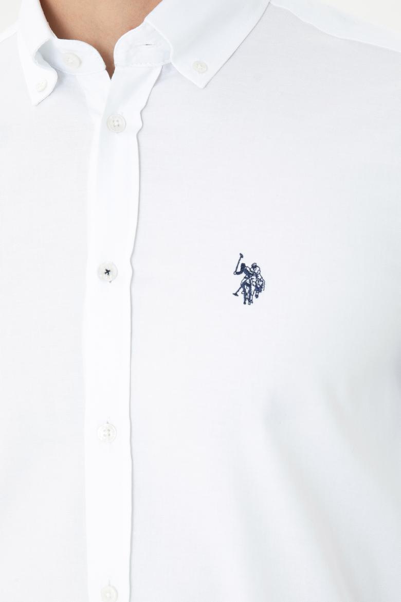 Erkek Beyaz Uzun Kollu Basic Gömlek - 50271278015