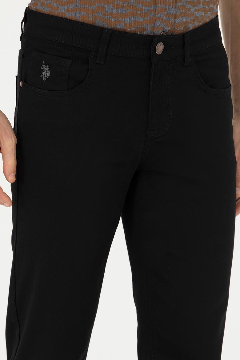 Erkek Slim Fit Siyah Kanvas Pantolon - 50271429140