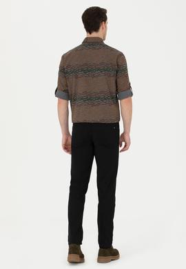 Erkek Slim Fit Siyah Kanvas Pantolon - 50271429140