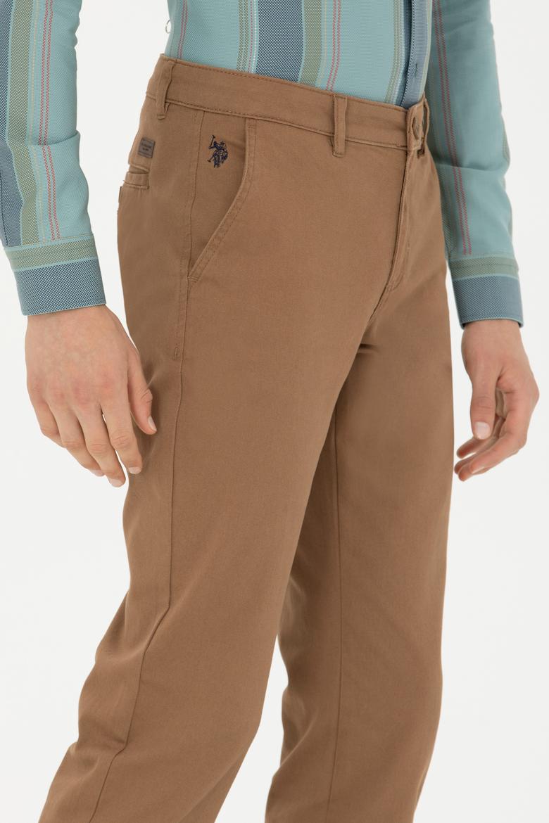 Erkek Slim Fit Camel Kanvas Pantolon - 50271467085