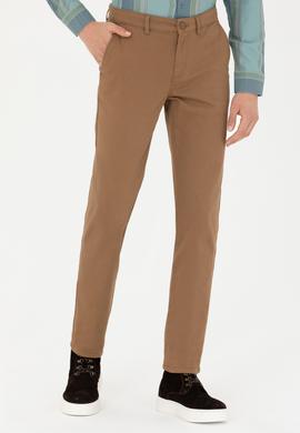 Erkek Slim Fit Camel Kanvas Pantolon - 50271467085