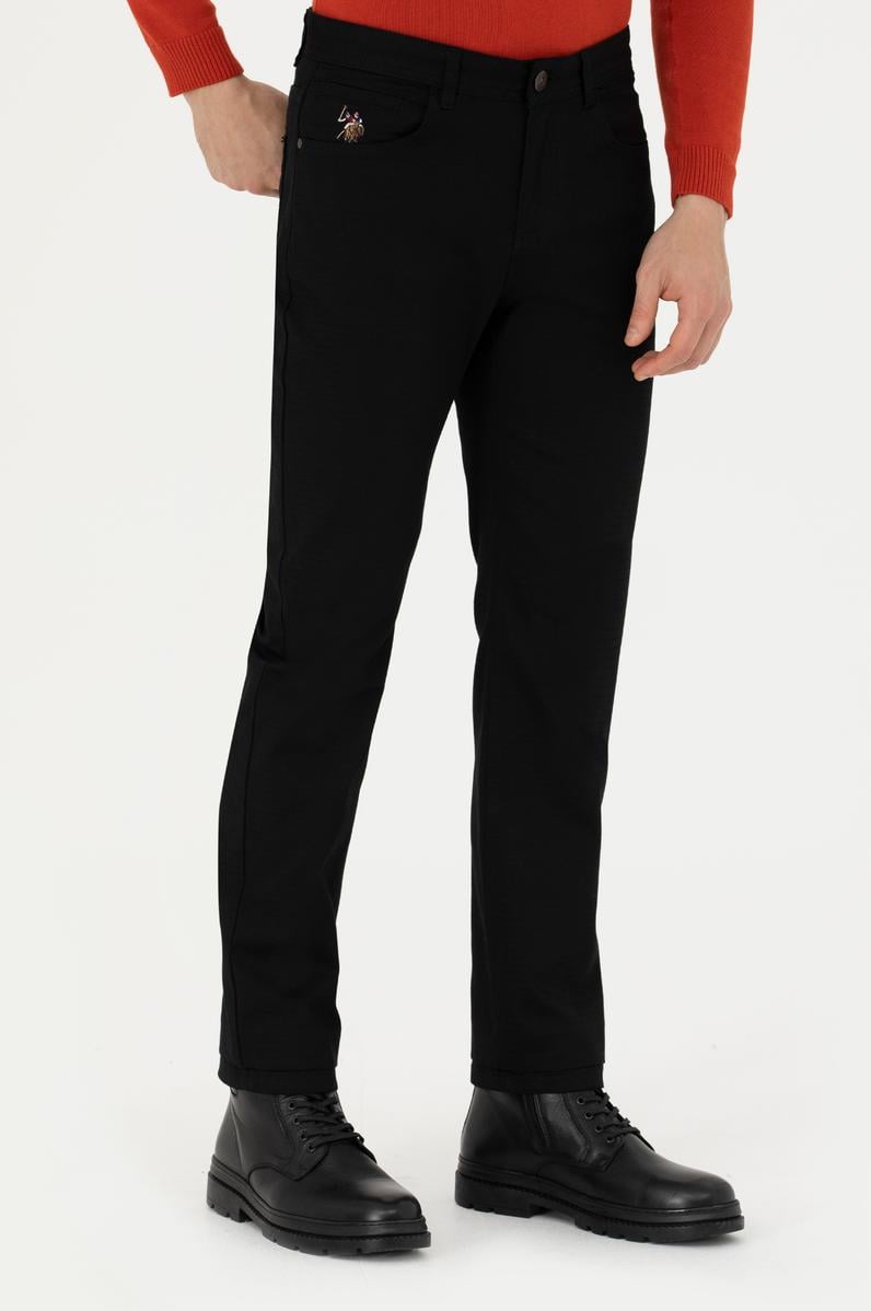Erkek Siyah Kanvas Pantolon