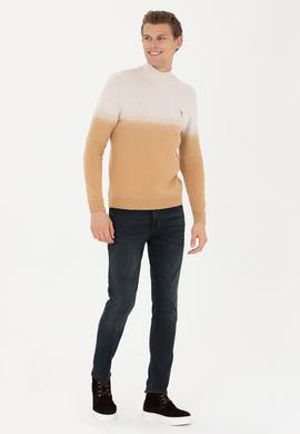 Erkek Kum Melanj Boğazlı Kazak - 50272121015