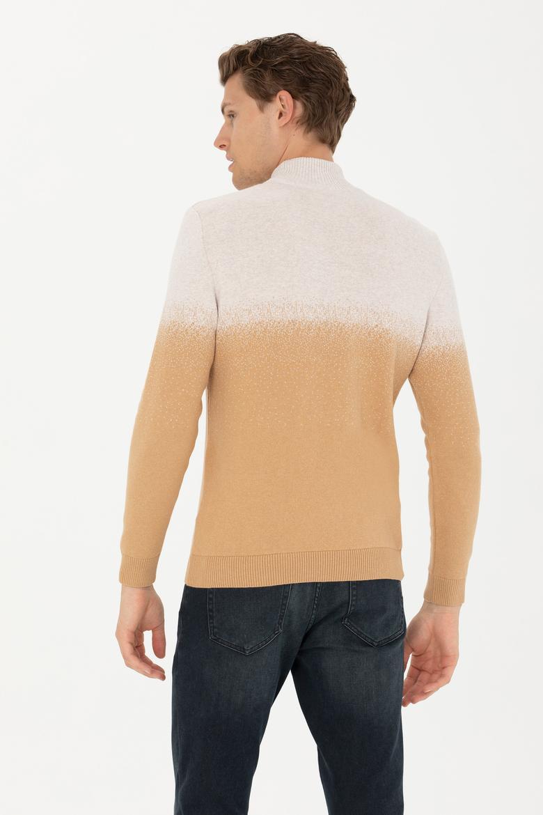 Erkek Kum Melanj Boğazlı Kazak - 50272121015