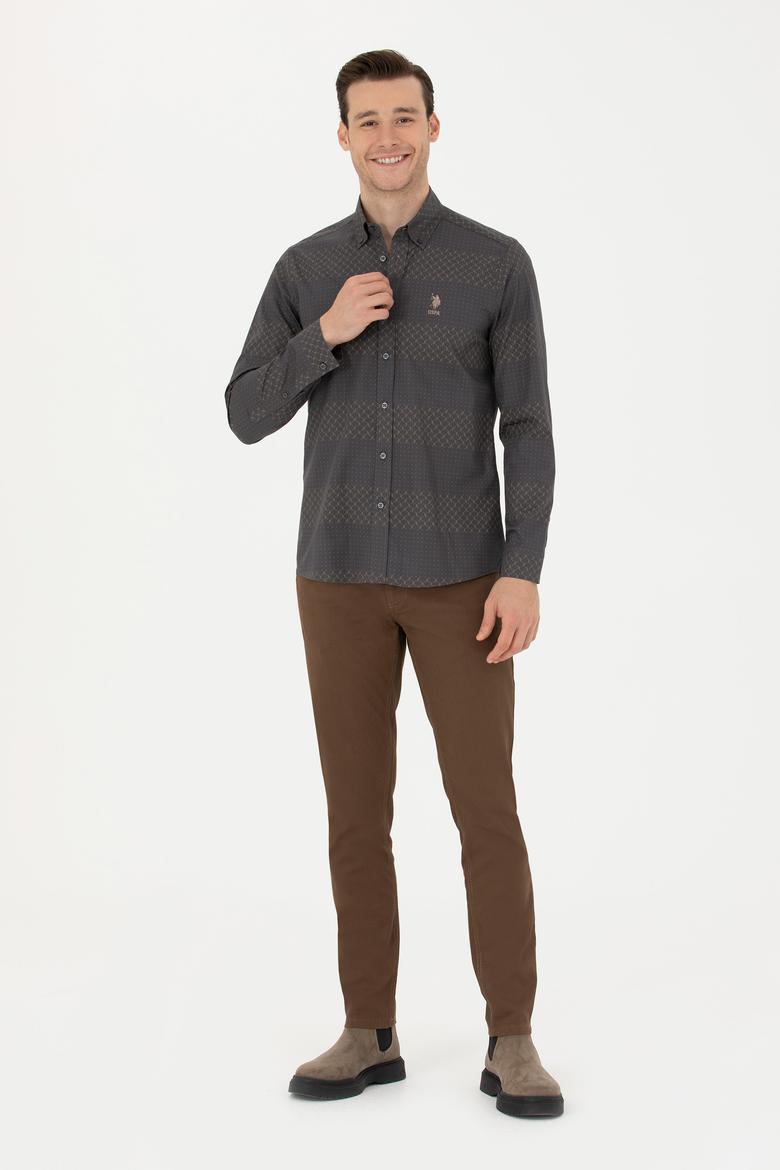 Erkek Antrasit Uzun Kollu Gömlek - 50272440006