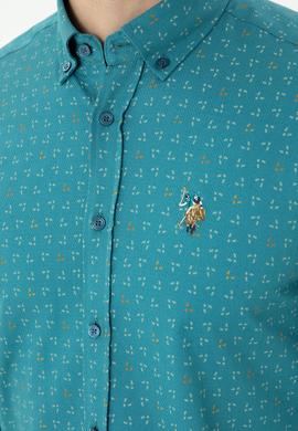 Erkek Petrol Uzun Kollu Gömlek - 50272445060