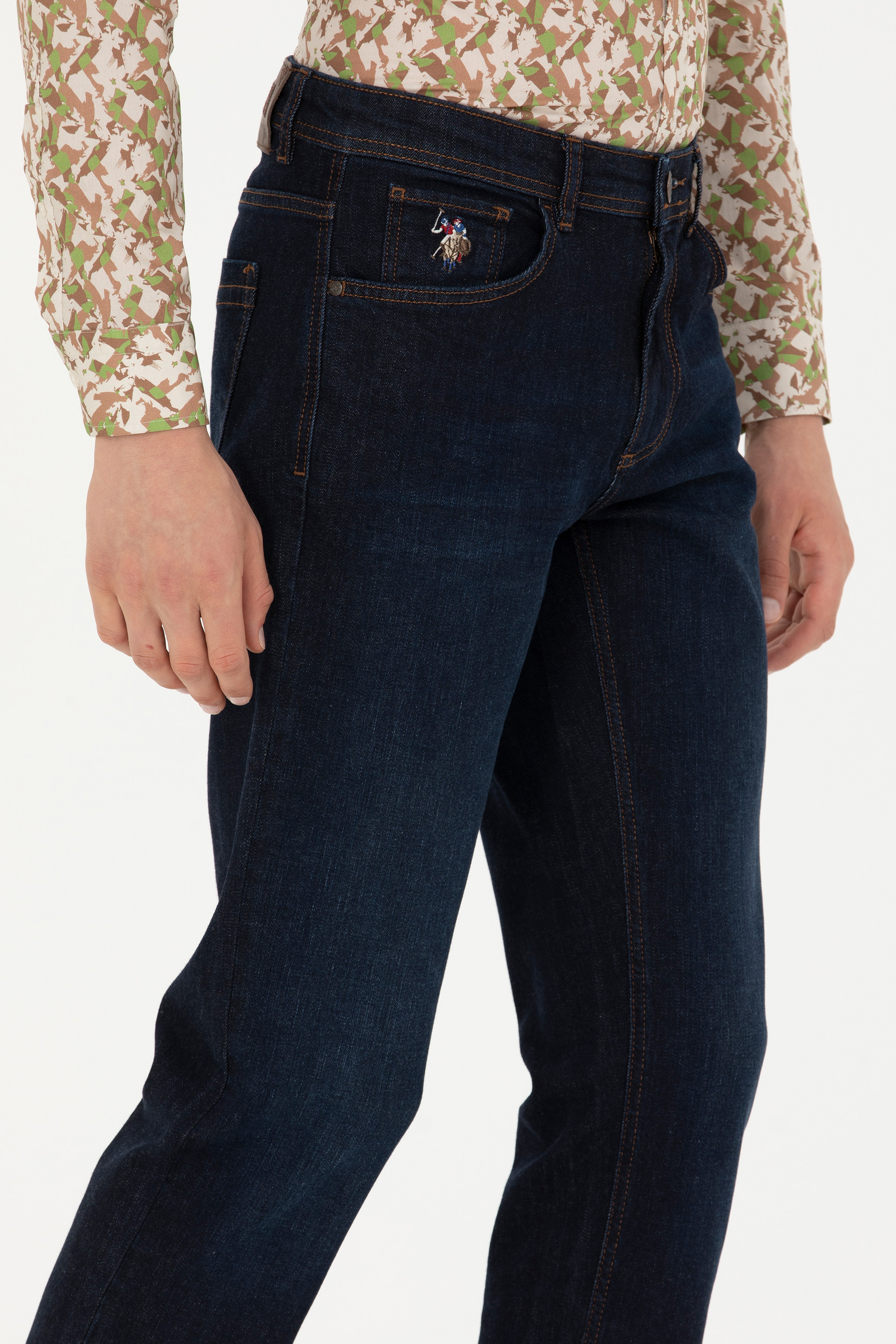 Erkek Eflatun Jean Pantolon - Image 5
