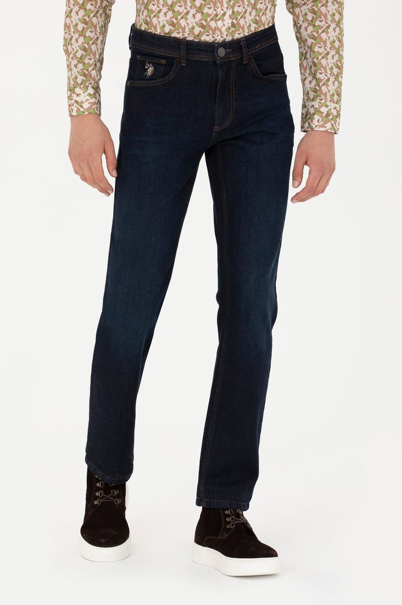 Erkek Eflatun Jean Pantolon