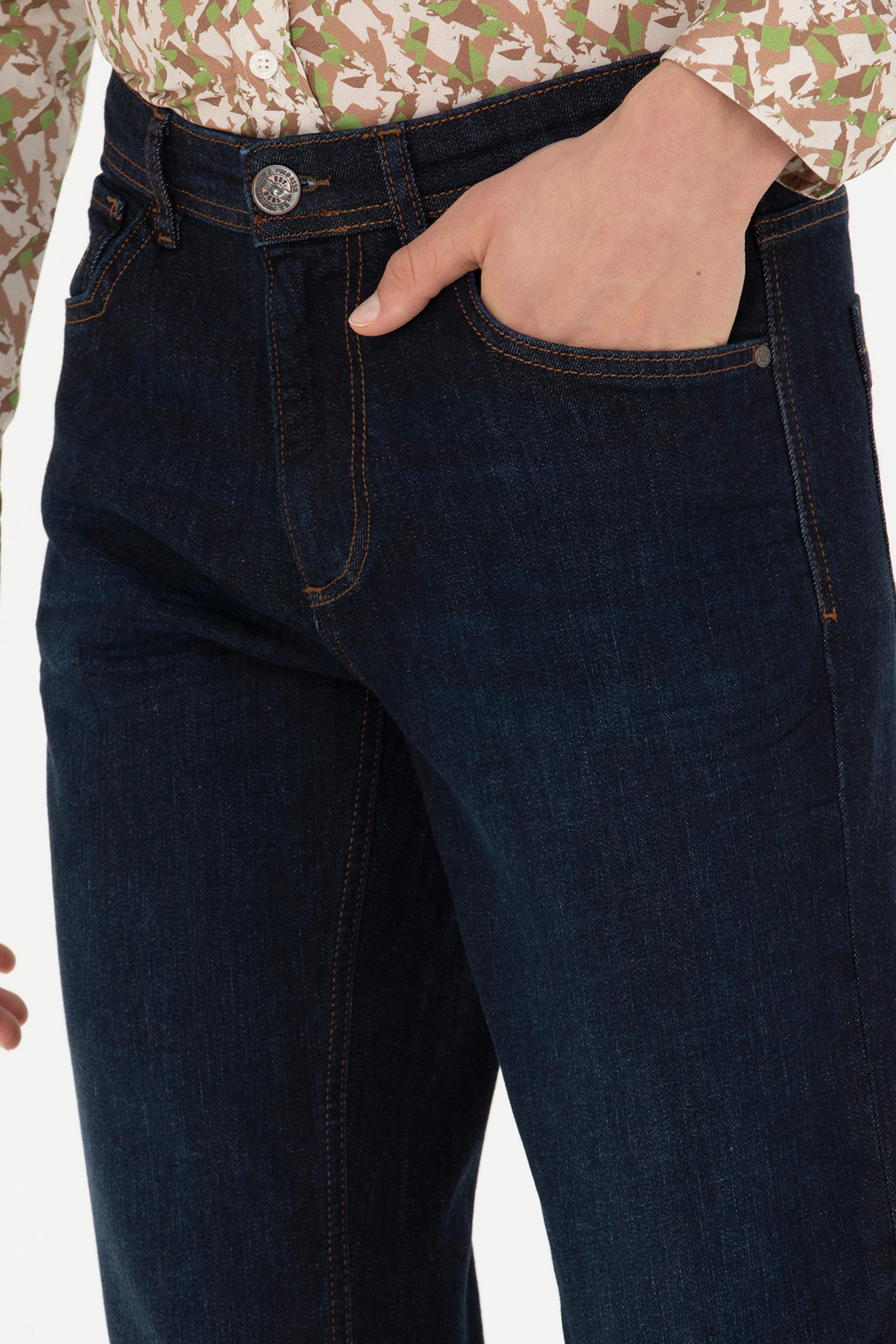 Erkek Eflatun Jean Pantolon - Image 6