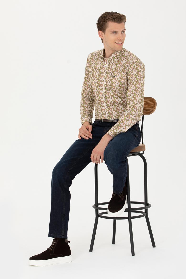 Erkek Eflatun Jean Pantolon