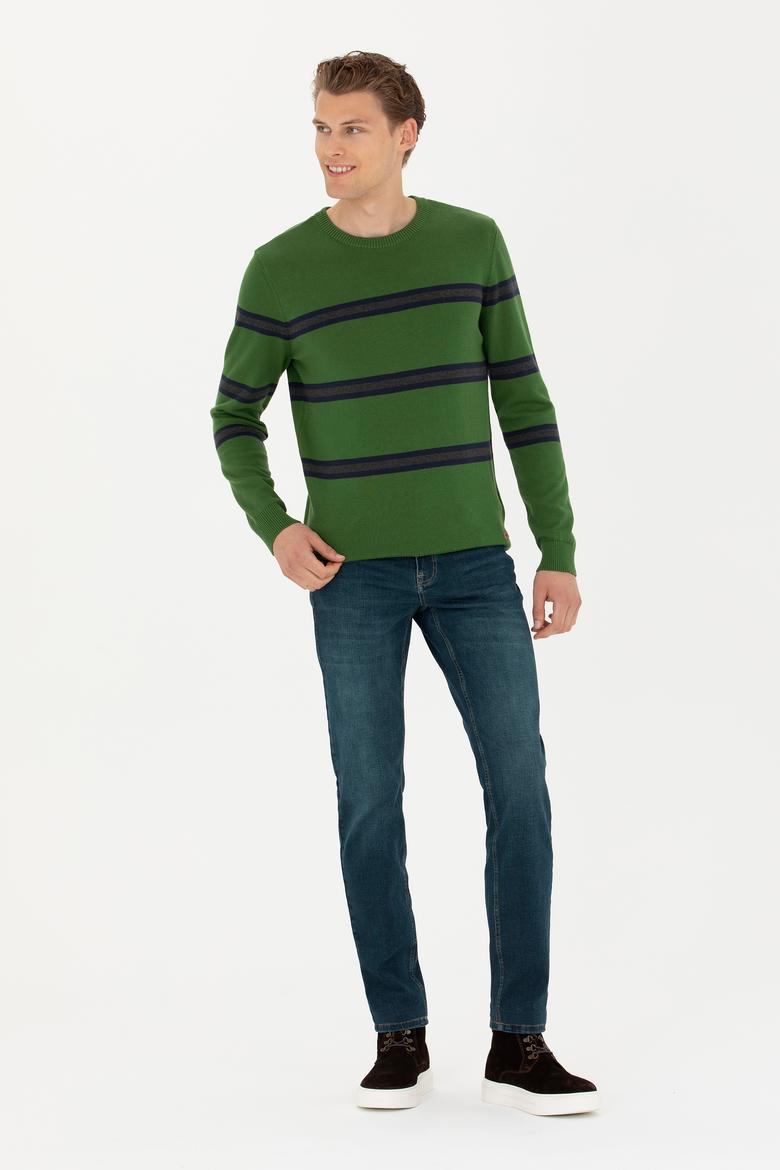 Erkek Yeşil Jean Pantolon