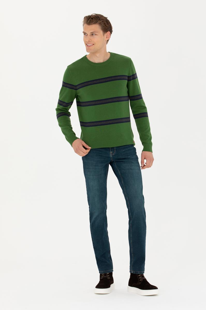 Erkek Yeşil Jean Pantolon