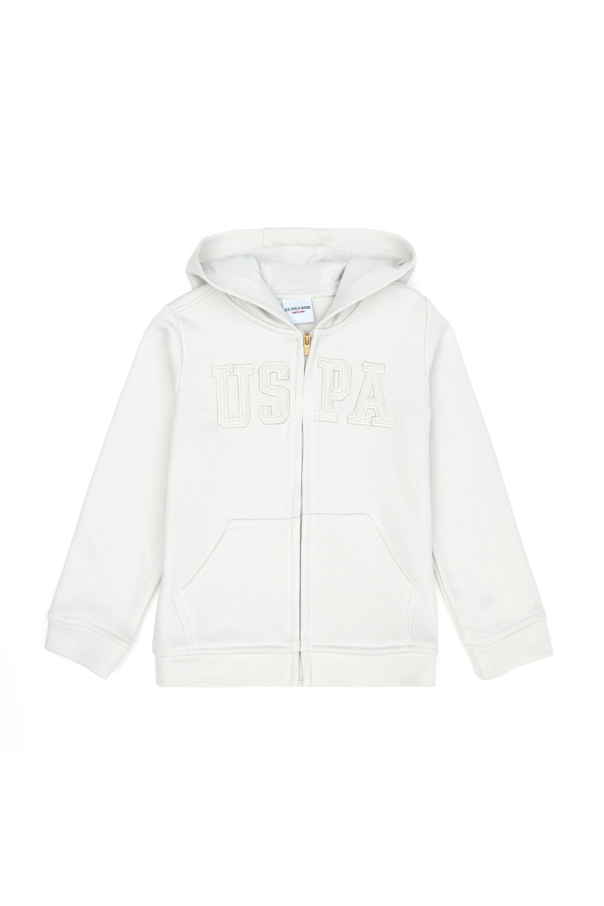 Kız Çocuk Taş Fermuarlı Basic Sweatshirt - Image 1
