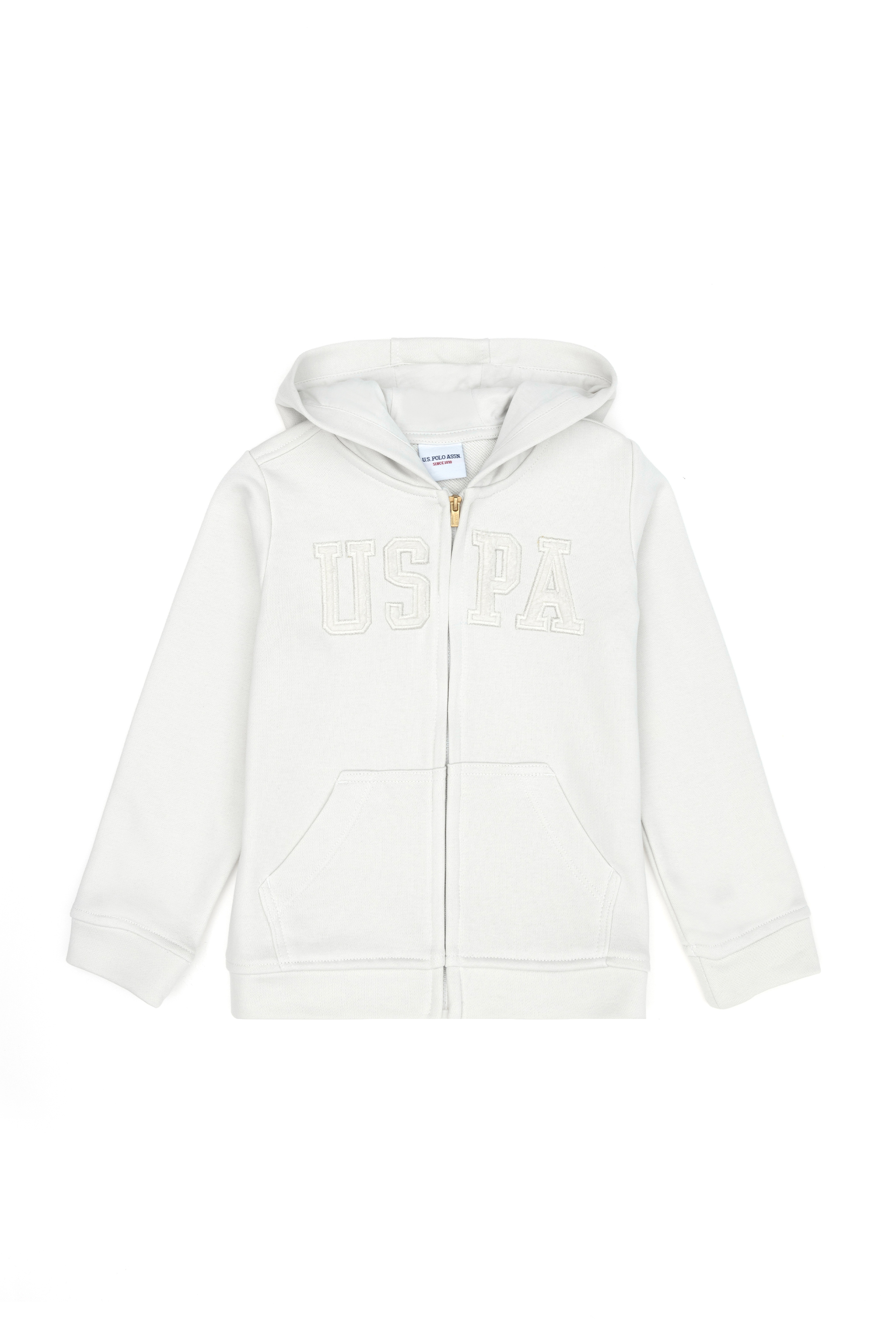 Kız Çocuk Taş Fermuarlı Basic Sweatshirt