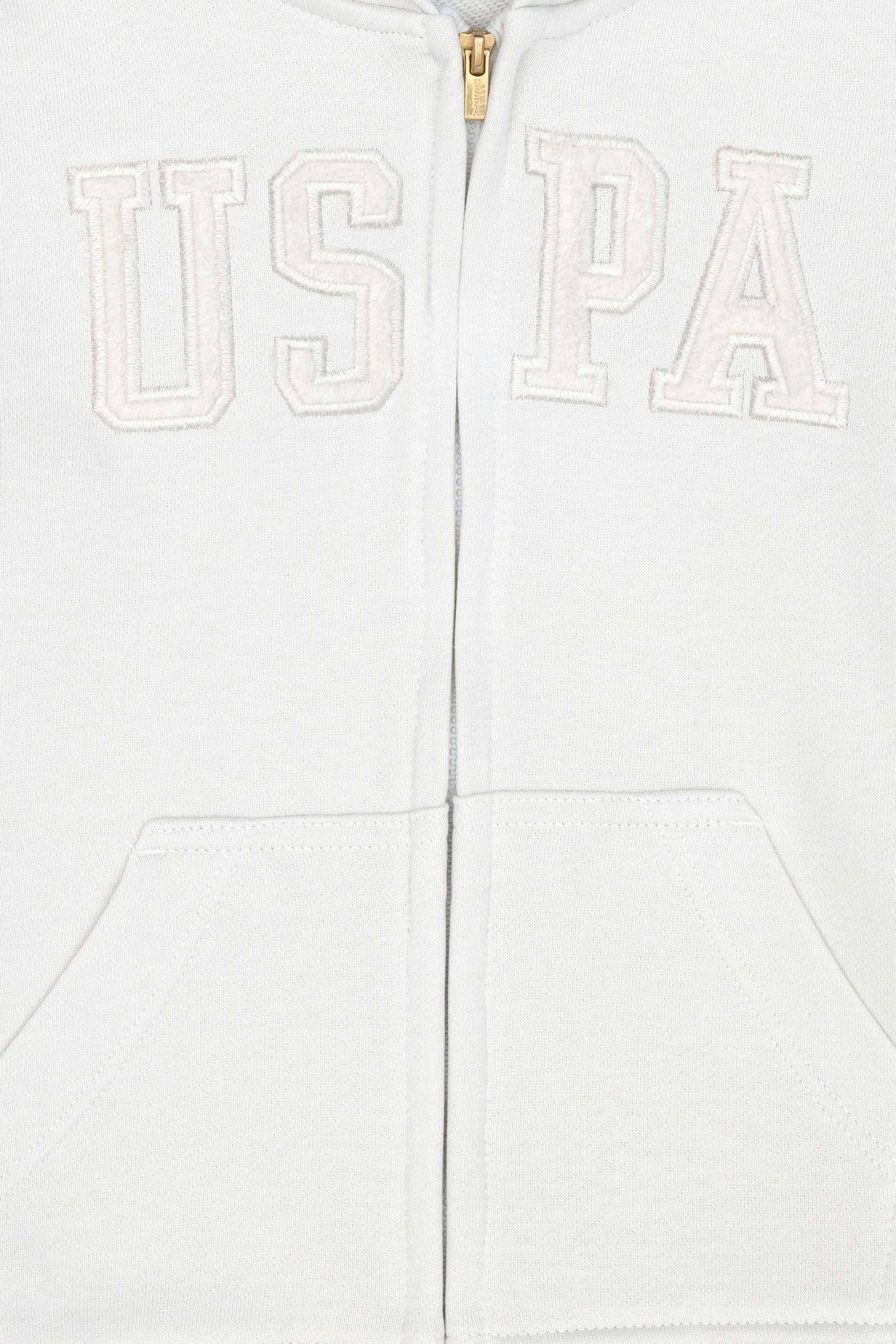 Kız Çocuk Taş Fermuarlı Basic Sweatshirt - Image 3