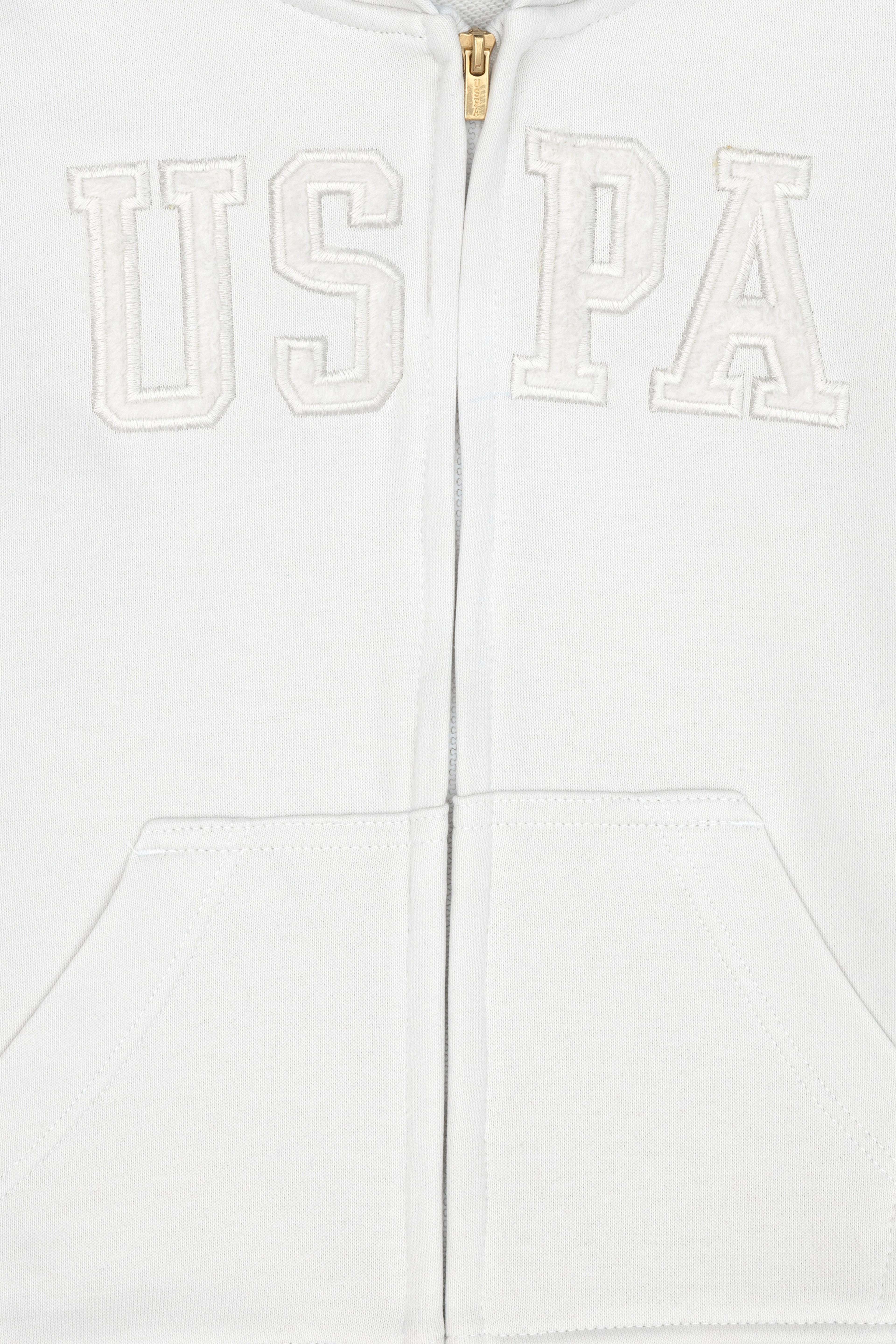 Kız Çocuk Taş Fermuarlı Basic Sweatshirt