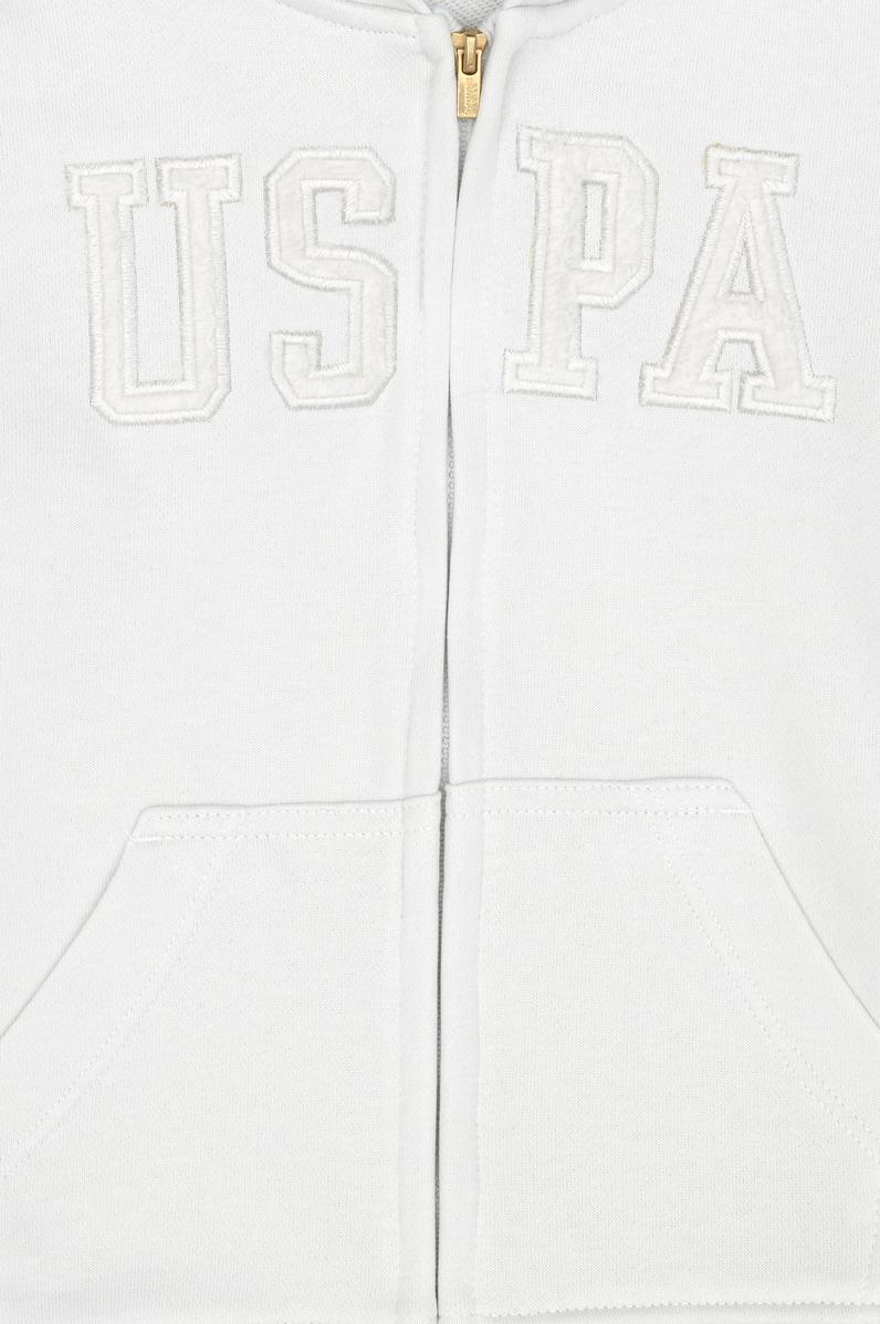 Kız Çocuk Taş Fermuarlı Basic Sweatshirt