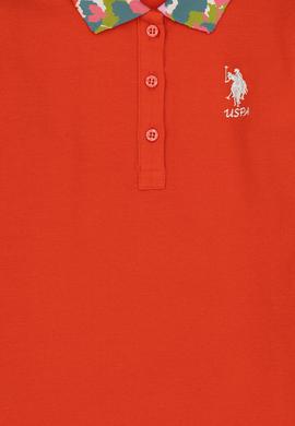 Kız Çocuk Turuncu Polo Yaka Basic Sweatshirt - 50272633019