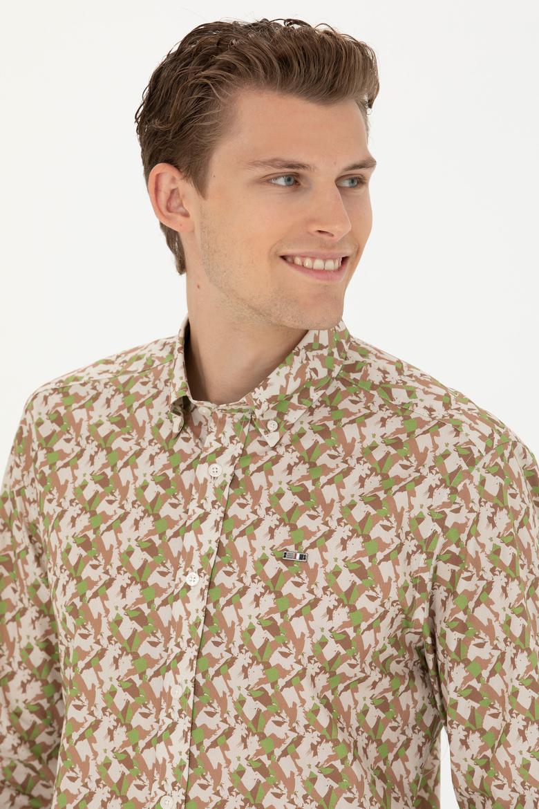 Erkek Taş Uzun Kollu Gömlek - 50272681006