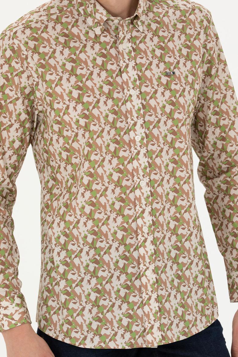 Erkek Taş Uzun Kollu Gömlek - 50272681006