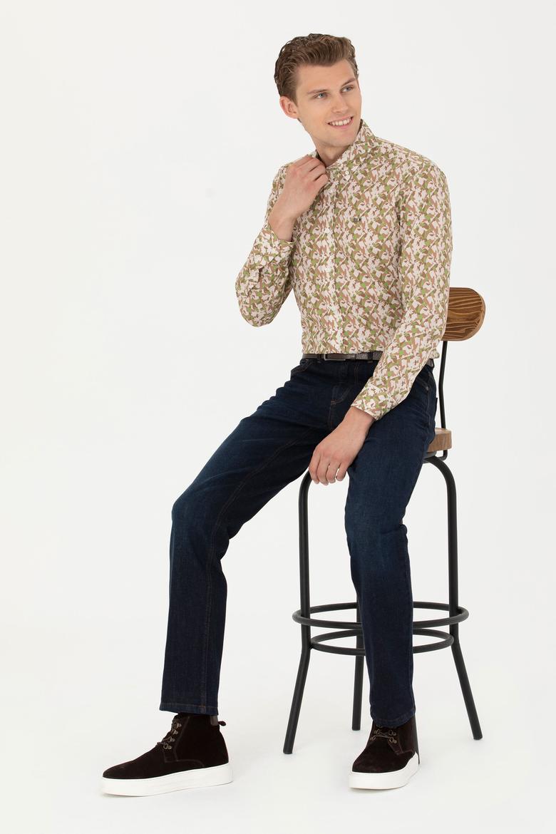 Erkek Taş Uzun Kollu Gömlek - 50272681006