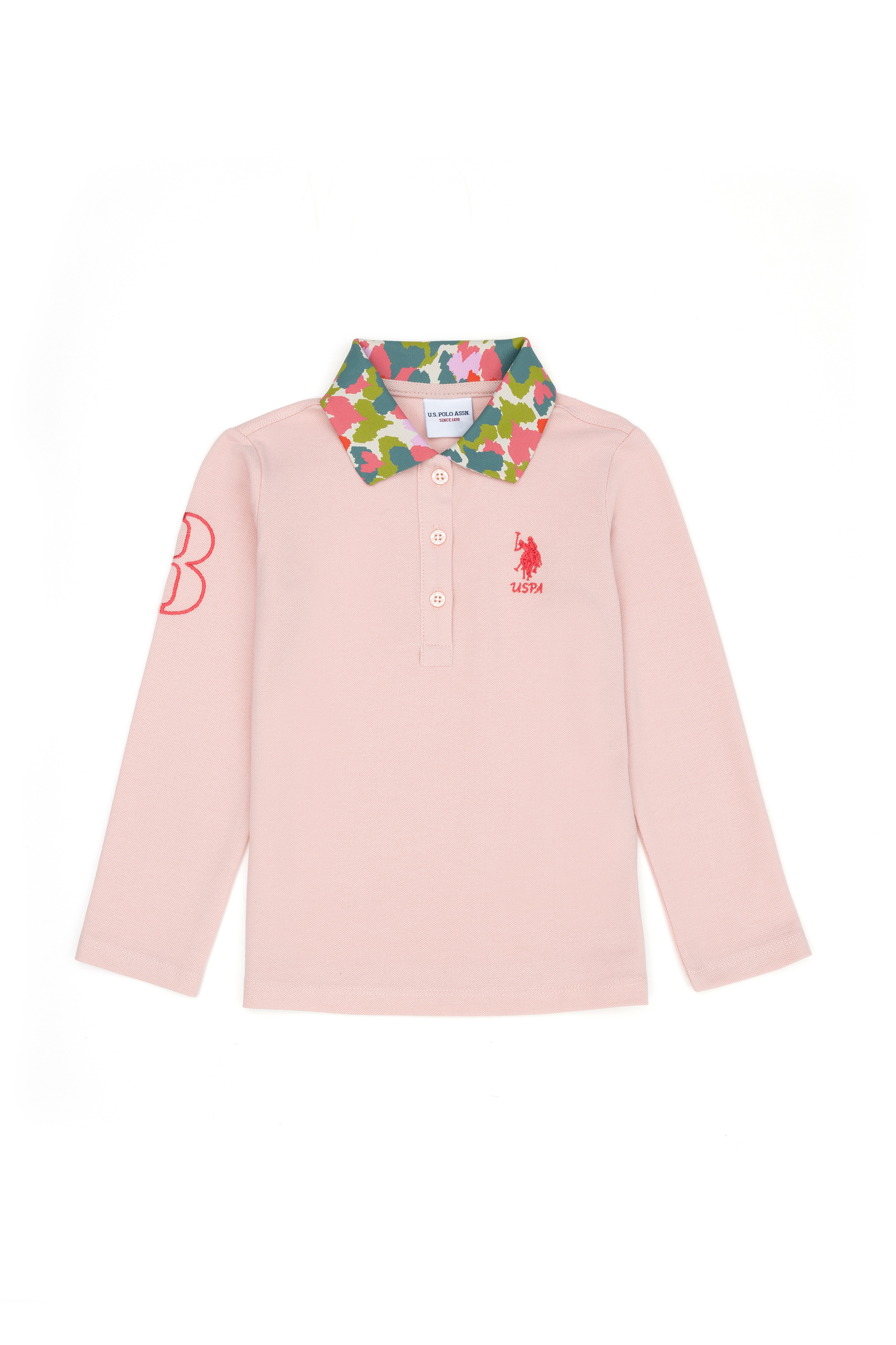 Kız Çocuk Toz Pembe Basic Sweatshirt - Image 1