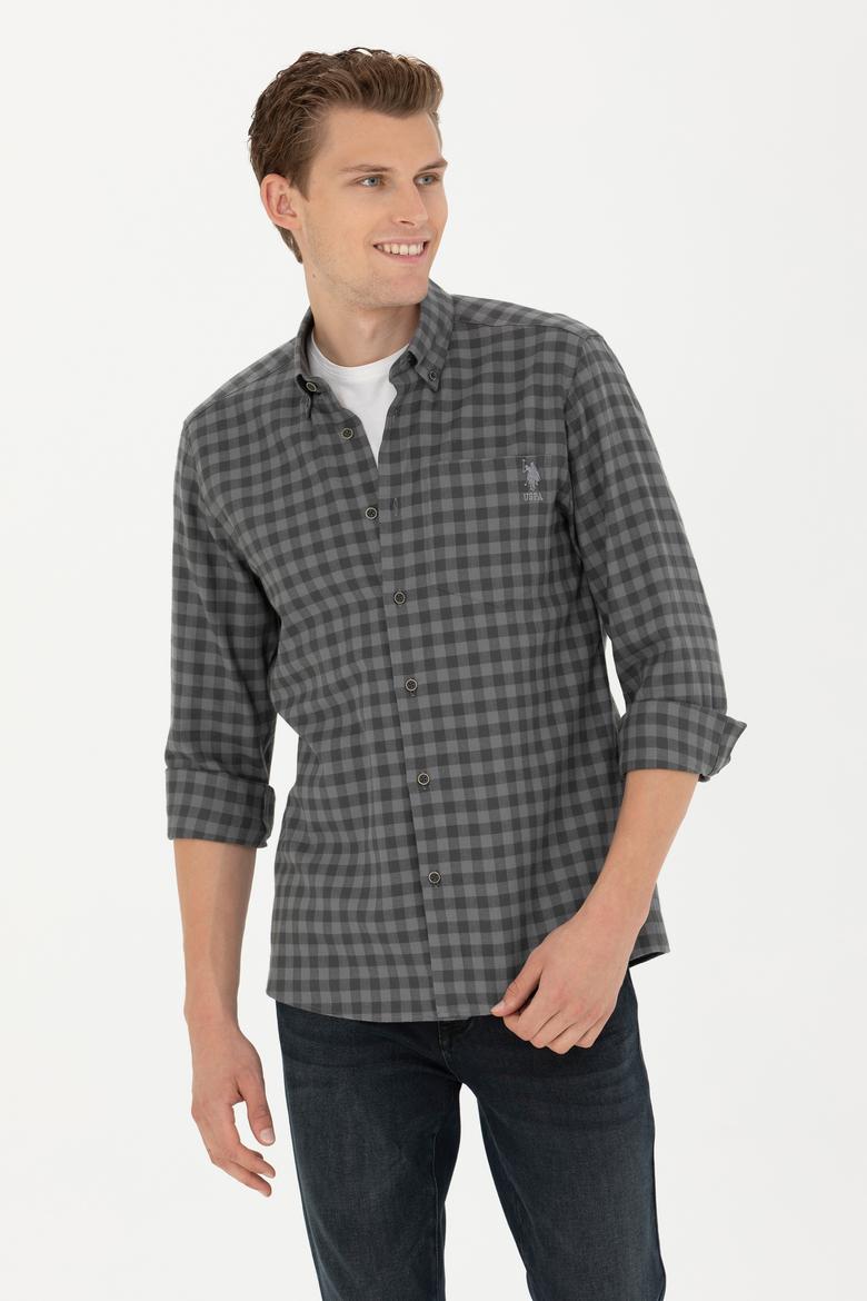 Erkek Antrasit Uzun Kollu Gömlek - 50272690013