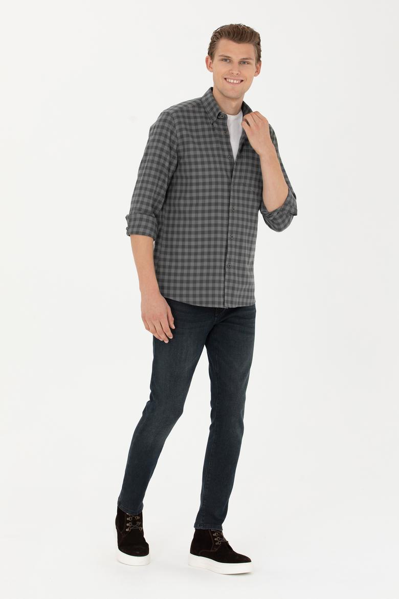 Erkek Antrasit Uzun Kollu Gömlek - 50272690013