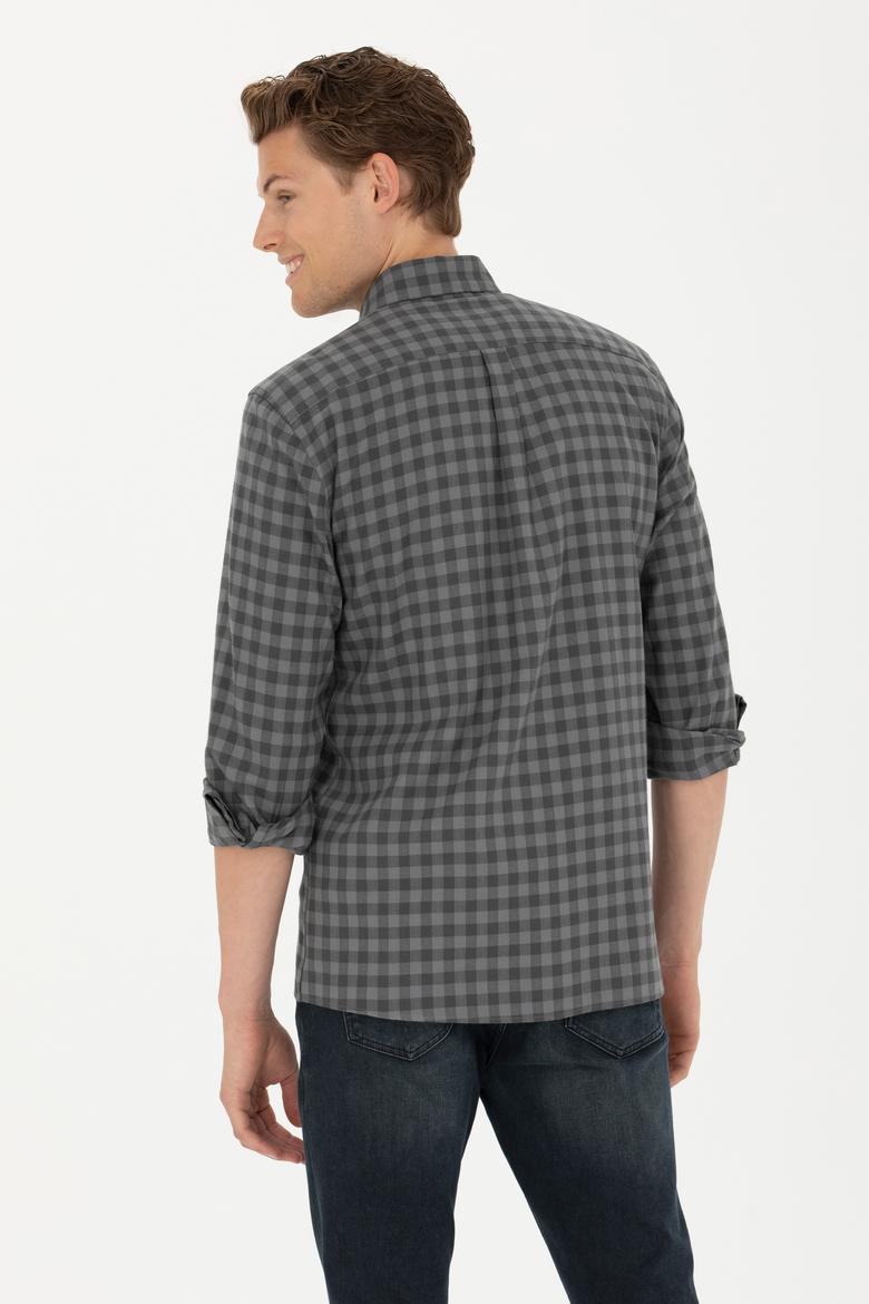 Erkek Antrasit Uzun Kollu Gömlek - 50272690013