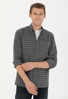 Erkek Antrasit Uzun Kollu Gömlek - 50272690013