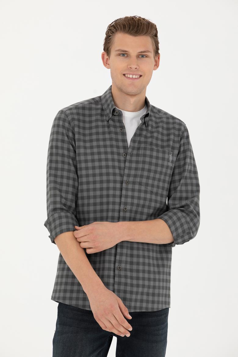 Erkek Antrasit Uzun Kollu Gömlek - 50272690013