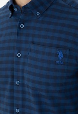 Erkek Saks Uzun Kollu Gömlek - 50272690021