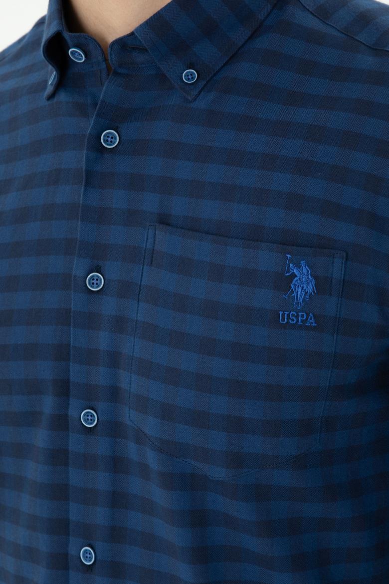 Erkek Saks Uzun Kollu Gömlek - 50272690021