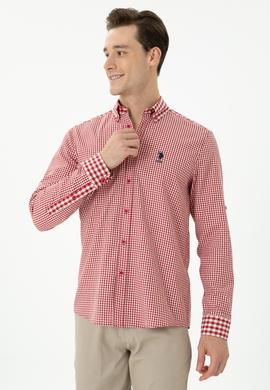 Erkek Kırmızı Uzun Kollu Gömlek - 50272703033