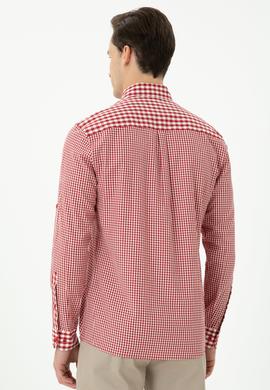 Erkek Kırmızı Uzun Kollu Gömlek - 50272703033