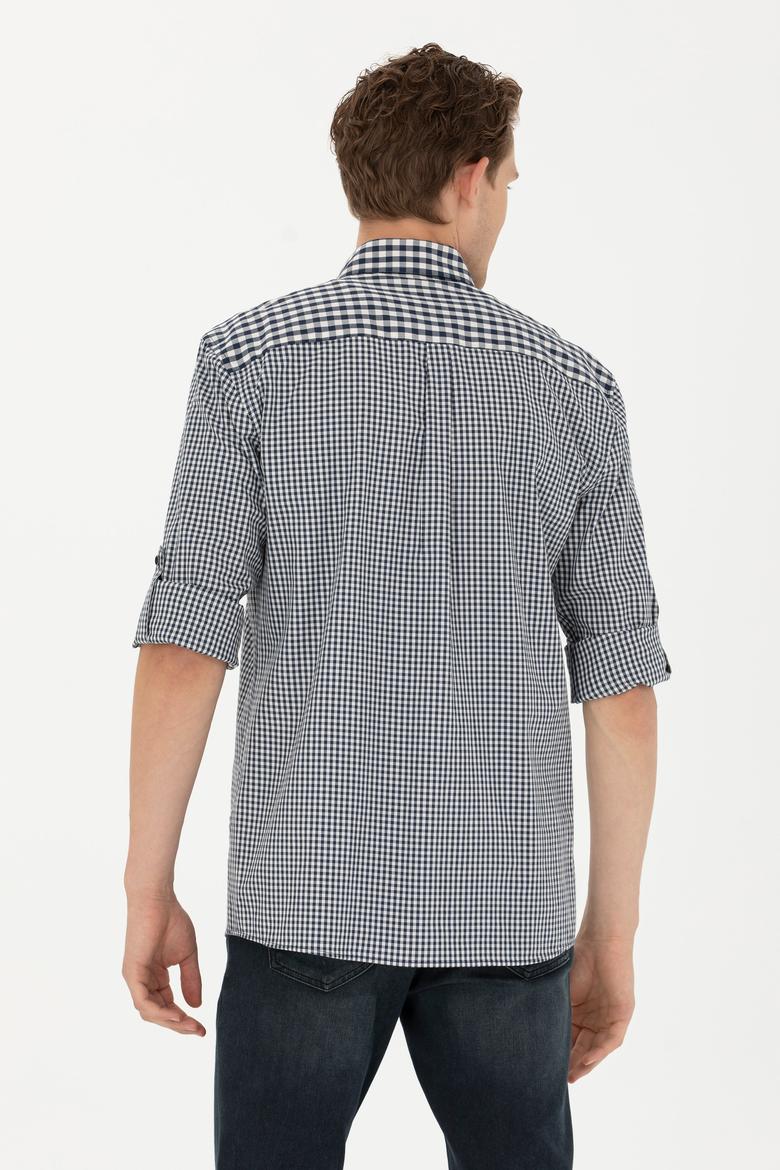 Erkek Lacivert Uzun Kollu Gömlek - 50272703041