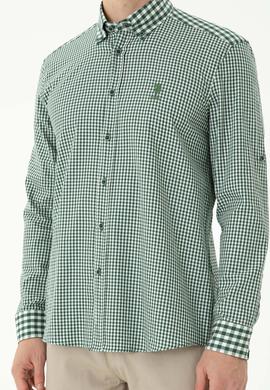 Erkek Yeşil Uzun Kollu Gömlek - 50272703049