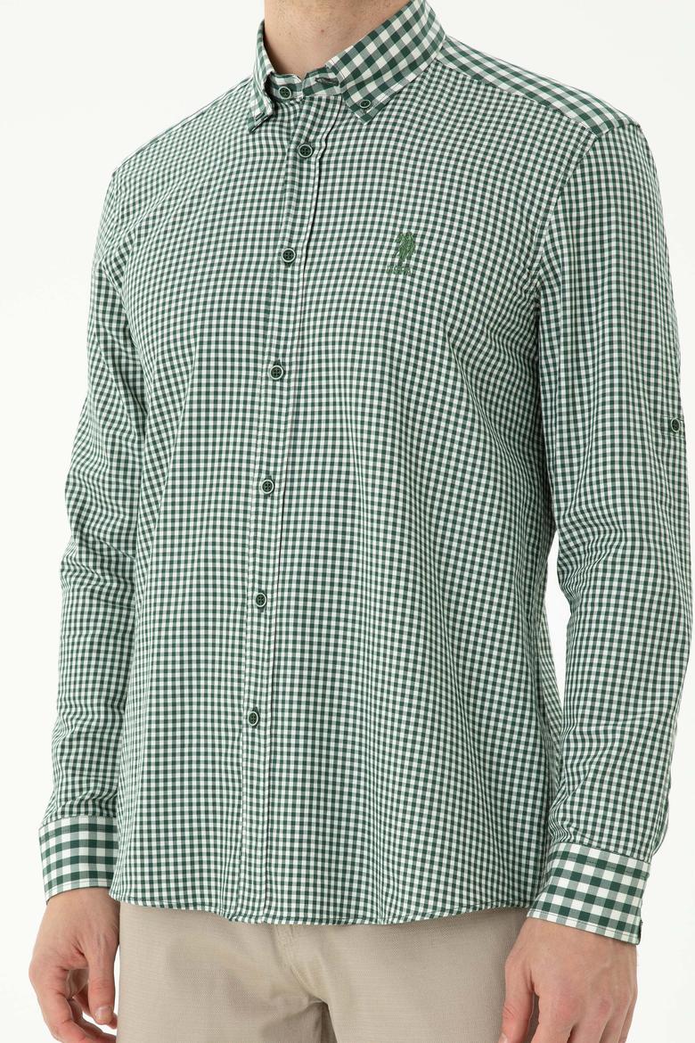 Erkek Yeşil Uzun Kollu Gömlek - 50272703049