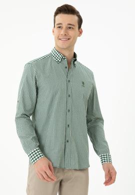 Erkek Yeşil Uzun Kollu Gömlek - 50272703049