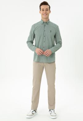 Erkek Yeşil Uzun Kollu Gömlek - 50272703049