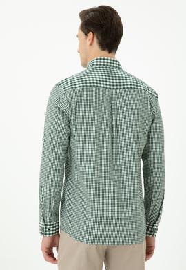 Erkek Yeşil Uzun Kollu Gömlek - 50272703049