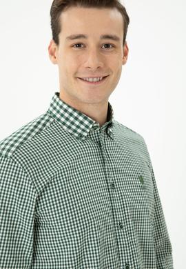 Erkek Yeşil Uzun Kollu Gömlek - 50272703049