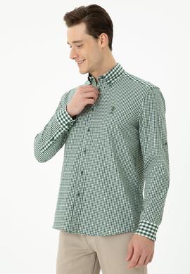 Erkek Yeşil Uzun Kollu Gömlek - 50272703049
