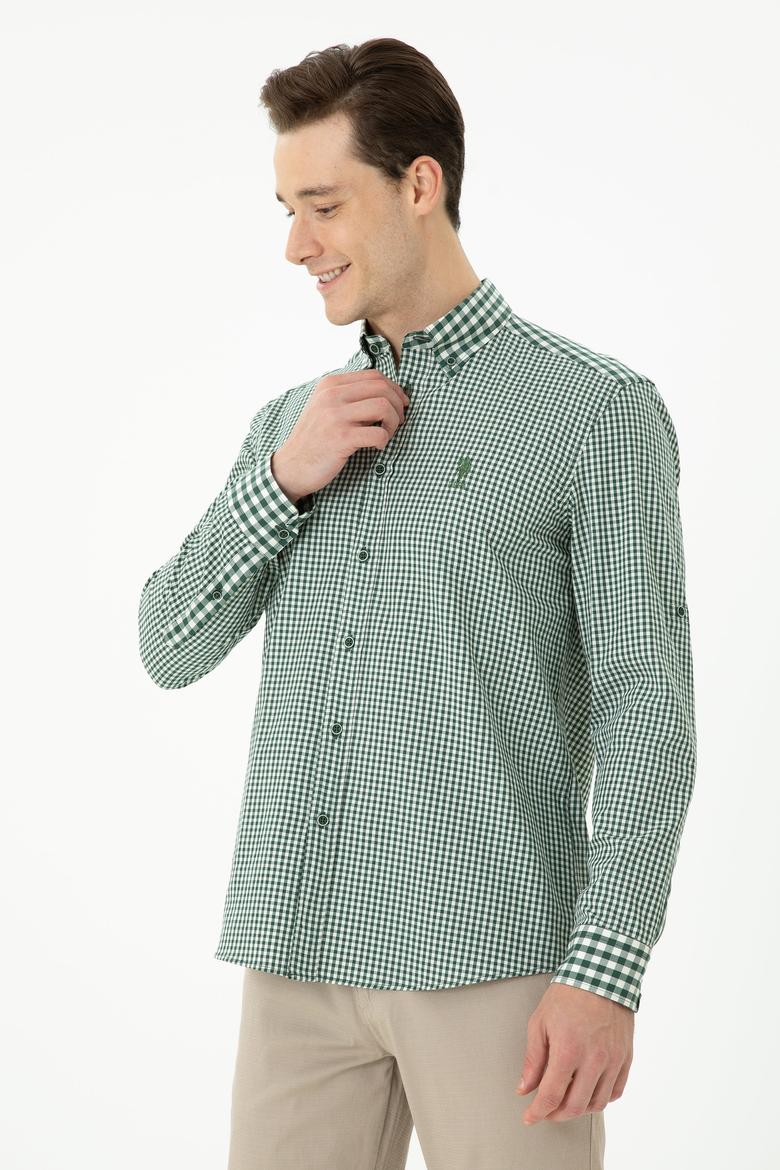 Erkek Yeşil Uzun Kollu Gömlek - 50272703049
