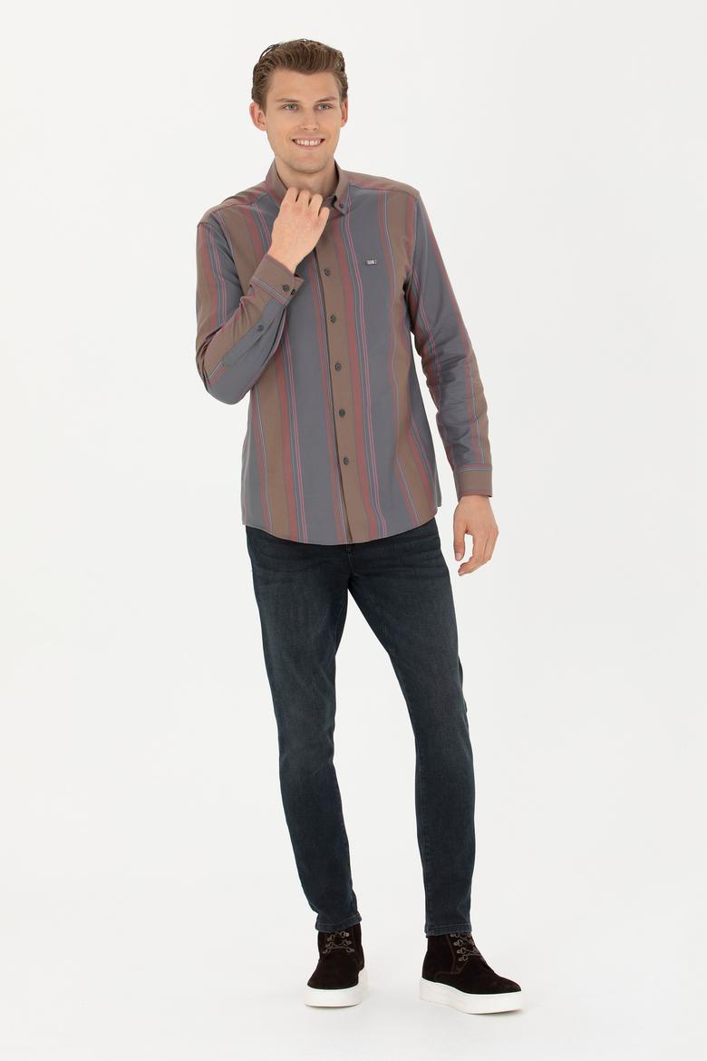 Erkek Antrasit Uzun Kollu Gömlek - 50272710006