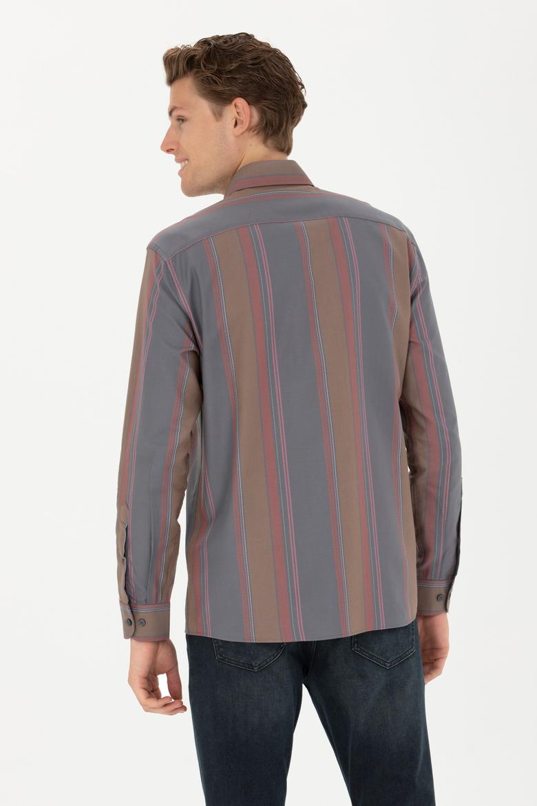 Erkek Antrasit Uzun Kollu Gömlek - 50272710006