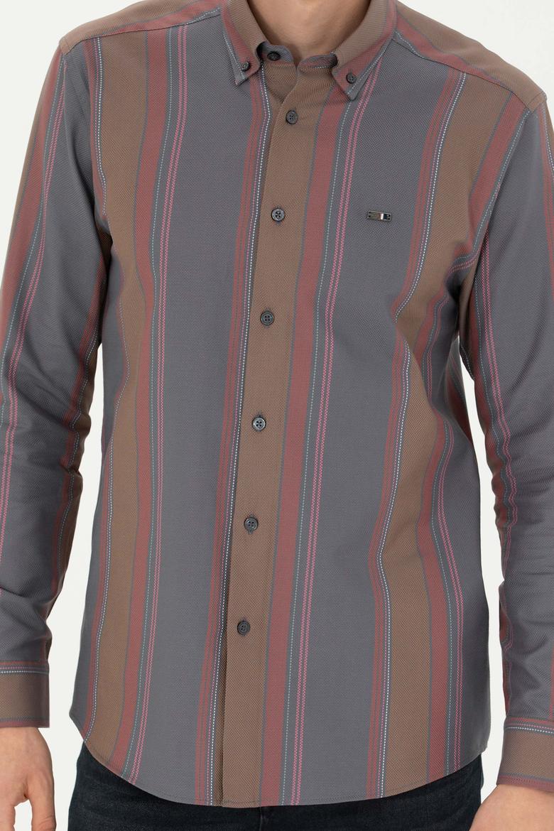 Erkek Antrasit Uzun Kollu Gömlek - 50272710006