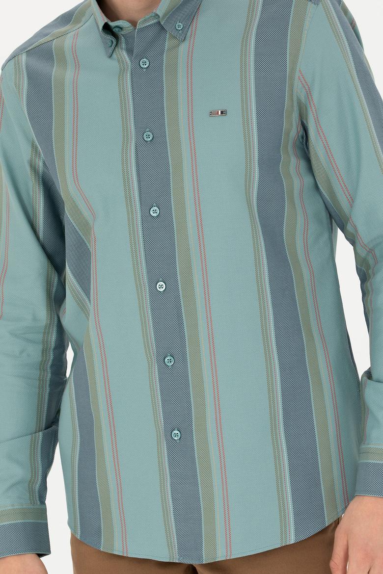 Erkek Mint Uzun Kollu Gömlek - 50272710024