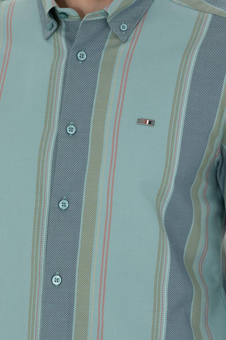 Erkek Mint Uzun Kollu Gömlek - 50272710024
